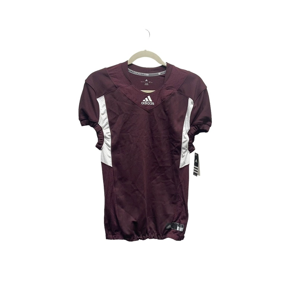Adidas Techfit Football Jersey Mens Small Brugundy Football‎ Compression NWT